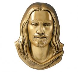 CHRIST'S FACE IN BRONZE